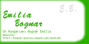 emilia bognar business card