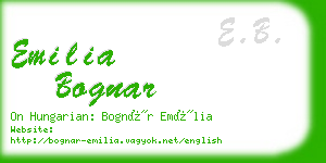 emilia bognar business card